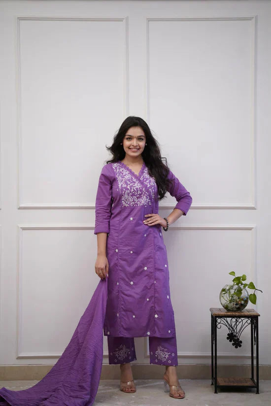 Beautiful in our new affordable cotton duppata pant set