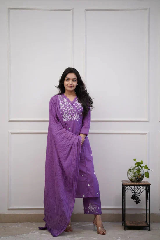 Beautiful in our new affordable cotton duppata pant set