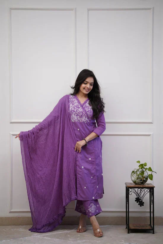 Beautiful in our new affordable cotton duppata pant set