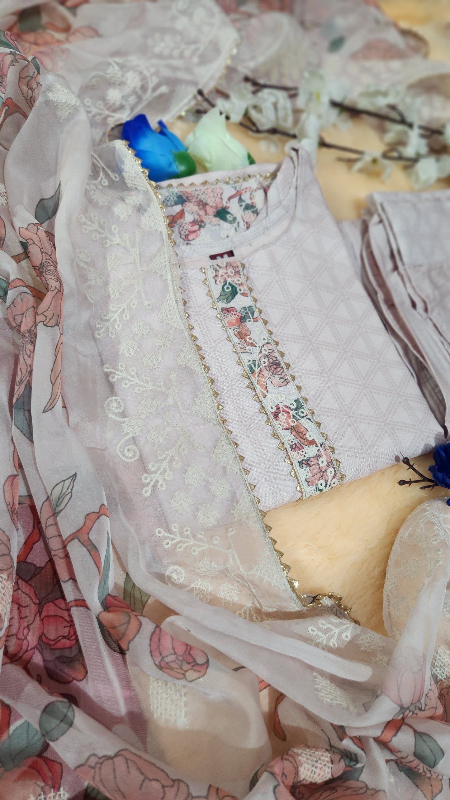 Festival Special  Party Wear 3 Piece Designer Kurti,Pent Dupatta Set