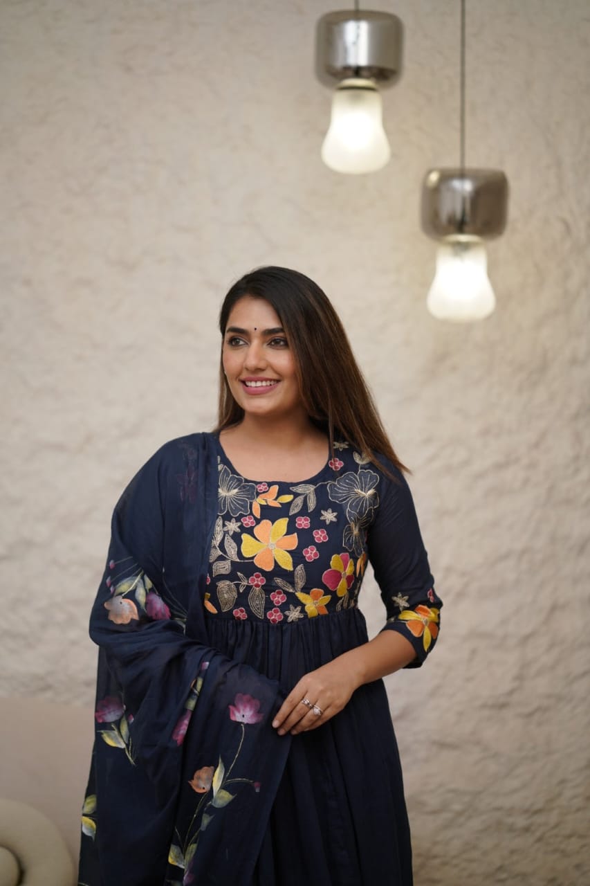 Beautiful embroidery with suqes Heavy Suit For Women