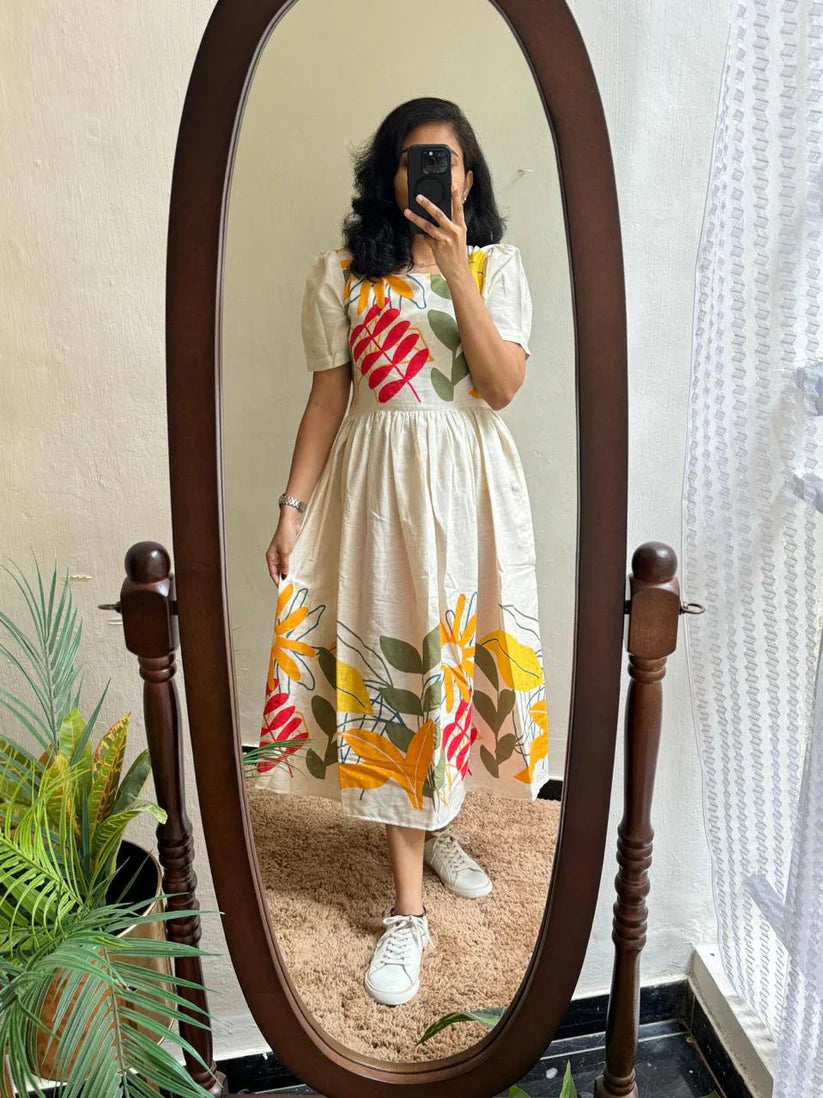 Soch Kurta Beautiful prints of pure and rich Soft Cotton Gown